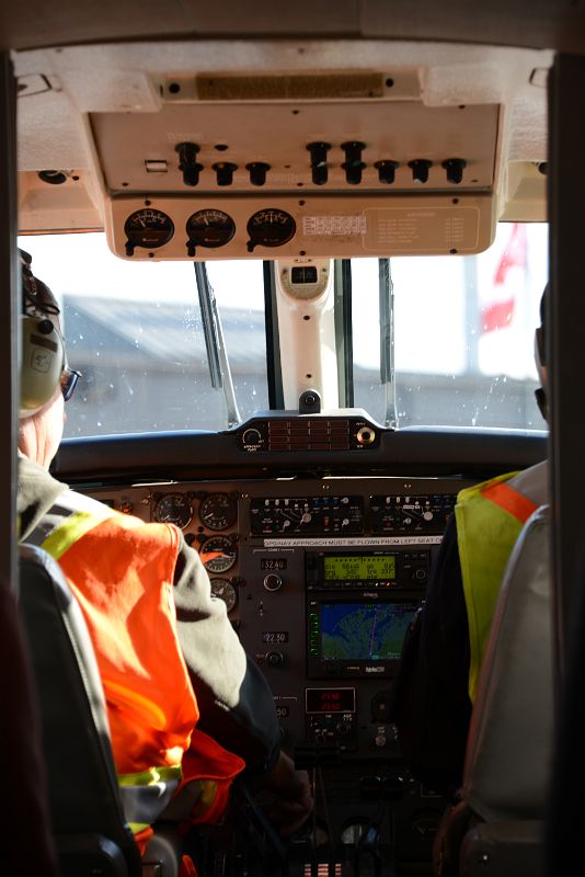 01C The Cockpit Of Our Small Aklak Air Airplane At Inuvik Airport before Flight To Tuktoyaktuk Northwest Territories